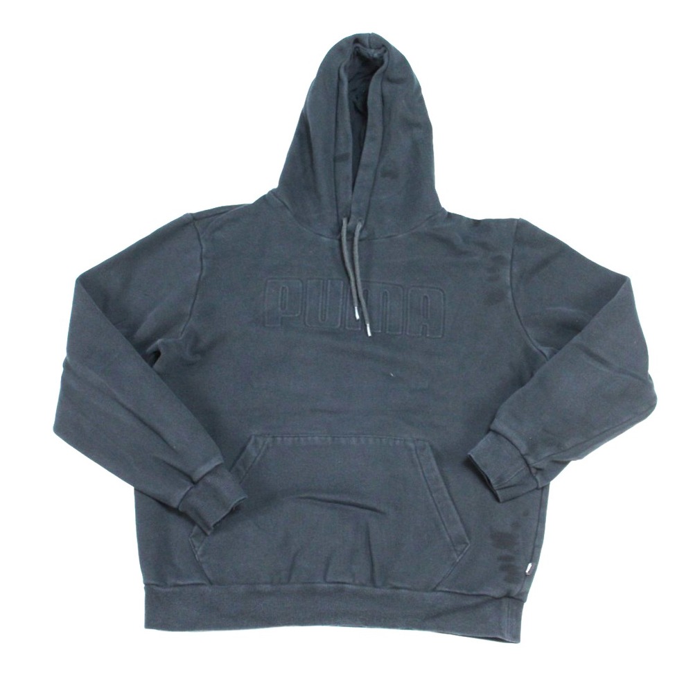 Puma Black Sweater Men Hooded 3D print Long Sleeve Casual Size Medium